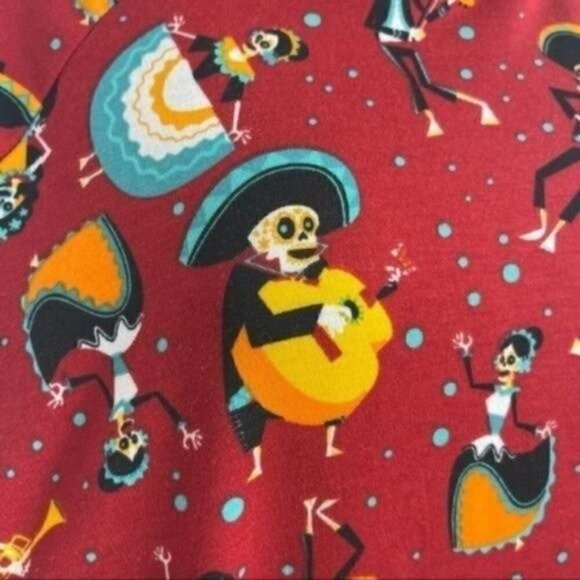 Lularoe Day Of The Dead Amber Hoodie tunic top size XL - Picture 2 of 13